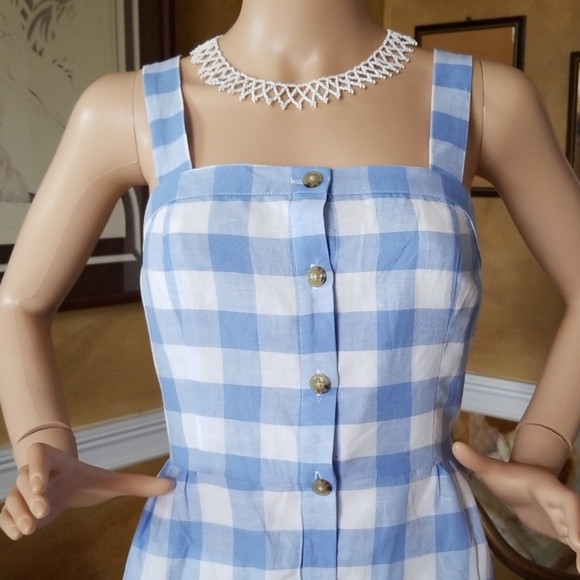 J. Crew Checkered Sun Dress Size 6 - Picture 2 of 5